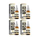 4x Vitamina D3 2000ui + Vit K2 Em Gotas 20ml Flora Nativa