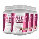 4x whey for femme + colageno hidrolisado 900g chocolate hf suplementos