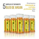 5 Ampolas de Óleo de Argan Nutrição Capilar 2,8ml Dermabel