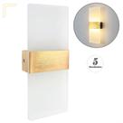 5 Arandela Quarto Dourado Escovado Acrilico Led 3000K Lup95 5 Arandela Quarto Dourado Escovado Acrilico Led 3000K Lup95