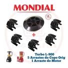 5 Arraste do Copo + 1 Arraste do Motor Liquidificador Mondial L900 Turbo