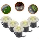 5 Balizador De Solo Led Chão Jardim 3w Embutir Blindado Piso
