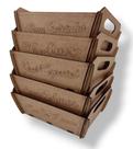 5 Bandejas MDF p/ Kit Presentes e Cestas L-24,5 C-17 A-7