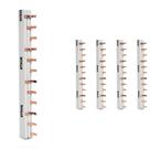 5 Barramento Trifásico 12 Polos 80A Steck S3F210B 3x4P Din