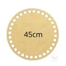 5 Bases Cesto Mdf Crochê/fio De Malha Redonda 45cm Diâmetro