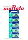 5 Baterias Murata 317 SR516SW 1.55V Célula de Botão de Relógio de Óxido de Prata