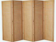 5 Biombo Folha Horizontal Ripado Divisor Ambiente Madeira Mdf Divisória Painel Separador De Ambiente