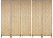 5 Biombo Trançado Reto Com Pés Folha Painel Mdf Cru Divisor Divisoria Separador De Ambiente