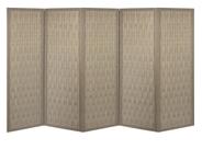 5 Biombo Trançado Sanfonado Com Dobradiças Folha Painel Mdf Cru Divisor Divisória Separador De Ambiente