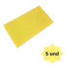 5 Blocos De Espuma Multiuso Amarelo 22cm X 12cm X 6cm