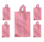 5 Bolsa Porta Sapato Viagem Nécessaire Tenis Calçado Roupa Mochila Rosa