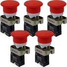 5 Botão de Emergência XB2-BS542 Vermelho Com Trava SIBRATEC