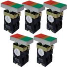 5 Botão Duplo Liga/Desliga Iluminado Retangular BW8365 SIBRATEC