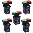 5 Botões Duplo De Plástico 1na+1nf 24v Vd/vm - Metaltex