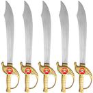 5 Brinquedos Infantil Espada Pirata 57cm Dourada Toy Master