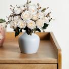 5 Buques De Rosas Artificiais Flores Para Casamento, Mesa De Jantar E Centros Decorativos - DE1125