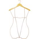 5 Cabide De Madeira Silhueta 3d Marfim - Rose Gold