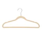 5 Cabides Lyor de Plástico Aveludado Bege