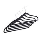 5 Cabides Lyor Preto Plástico Emborrachados