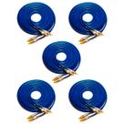 5 Cabos RCA Luxo 5 Metros 5 mm espessura Plug Banhado a Ouro Dupla Blindagem