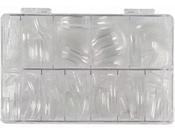 5 Caixa Com 100 Tips Curvatura C Transparente Para Unhas