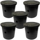 5 caixa de inspeção para aterramento pvc piso com tampa pequena 23x20cm