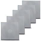 5 Caixa Leson Quadrada Branca Embutir Gesso Som Ambiente 70w