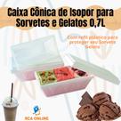 5 Caixas Cônicas De Isopor Eps 0,7 Litros Para Sorvetes e Gelatos