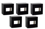 5 Caixas de Sobrepor 75x75 1 Posto Sistema X Ebony Margirius 21206