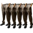 5 Calças para Uniforme em Brim Elástico Inteiro