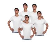 5 Camisetas Brancas Malha P/ Sublimação Poliéster Atacado Branca