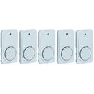 5 Campainhas Embutir Tipo Timbre 220v Com Placa 4x2 Pial