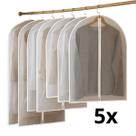 5 Capas Para Roupa Protetora Vestido Casaco Com Zíper 120cm