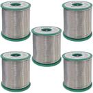 5 Carretel Estanho P/ Solda 40x60 Fluxo Ra 1mm 500g Cobix