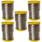 5 Carretel Estanho P/ Solda Com Fluxo Ra 1mm 250g Cobix