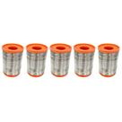 5 Carretel Estanho P/ Solda Fluxo Ra 0,5mm 250g Cobix