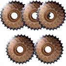 5 Catraca Roda Livre Rosca 7 Velocidades 14/28 Dentes Original Dourada Última Preta