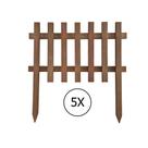 5 Cercas de Jardim de Eucalipto 30x50 cm Stain Nogueira