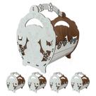 5 Cesta G Páscoa Mdf Branco Ifood Presente Chocolate Ovo