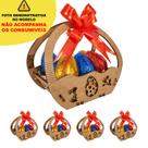 5 Cesta Mini Páscoa Mdf Ifood Presente Chocolate Ovo