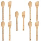 5 Colher E 5 Espátula Bambu Natural Utensílios Cozinha 30 cm 5 Colher E 5 Espátula Bambu Natural Utensílios Cozinha 30 cm