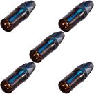 5 conectores neutrik xlr macho 3 polos preto/dourado nc3mxx-b 5 conectores neutrik xlr macho 3 polos preto/dourado nc3mxx-b