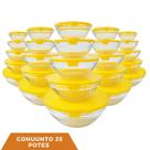 5 Conjunto com 5 Pote de Vidro Redondo com Tampa Cor Sortida