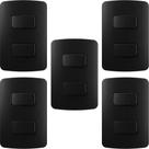 5 CONJUNTO INTERRUPTOR DUPLO SIMPLES 10a MARGIRIUS LINHA B3 PRETO 5 CONJUNTO INTERRUPTOR DUPLO SIMPLES 10a MARGIRIUS LINHA B3 PRETO