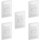 5 Conjuntos 1 Interruptor Paralelo 4x2 Pial Zeffia 680105