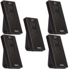 5 Controle Portão Alarme Cerca 2 Canais 433,92mhz Code Learn Tx PIX Preto Garen Ppa Rcg Seg