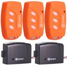 5 Controle Portão Laranja 3 Canais com Clip de Fixação + Tx Car Farol Alto Carro Moto Garen Rcg Ppa Seg 433,92mhz