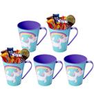 5 Copos Unicórnio Caneca Estampada Festa Infantil Lembrancinha p/ Sacolinha Surpresa