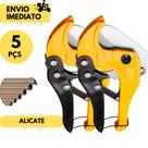 5 Cortador De Tubo Cano Pvc 42mm Alicate Rápido 42mm c/Trava Segurança Alicate Cortador de Tubo de P