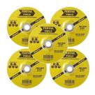 5 Discos De Desbaste 7" X 1/4" X 7/8" Inox - Fertak - 2816
